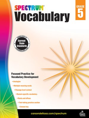 cover image of Spectrum Vocabulary, Grade 5